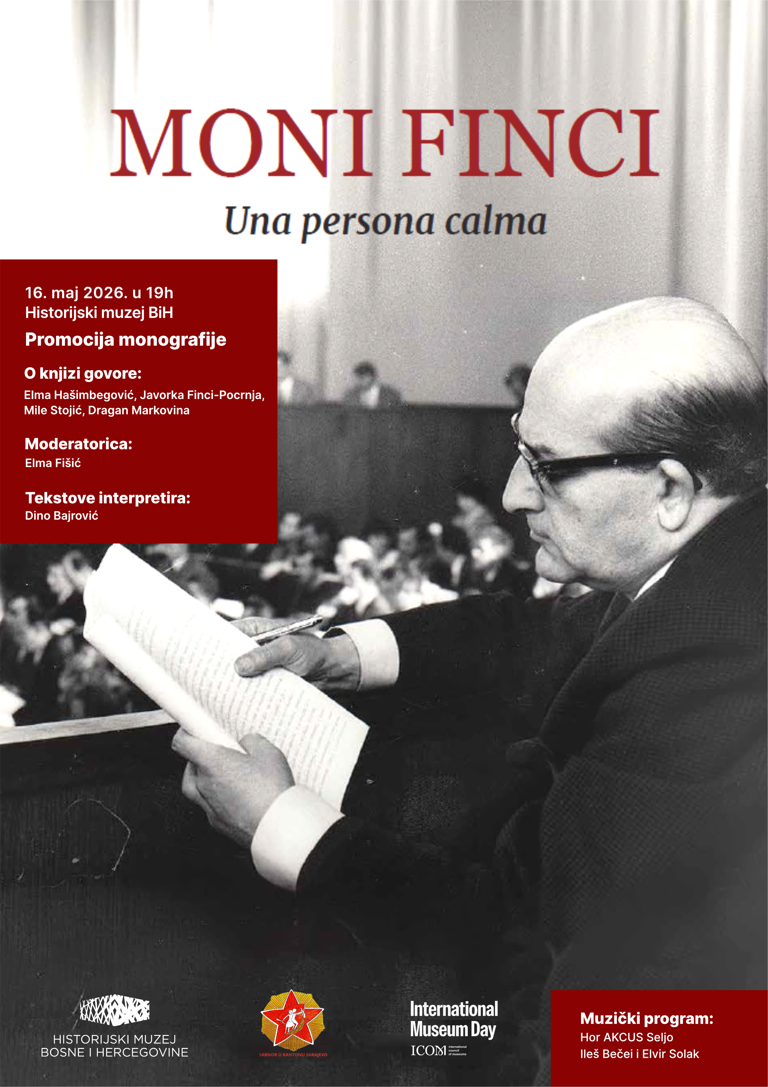 Moni Finci kroz monografiju Javorke Finci-Pocrnja: Promocija 16. maja